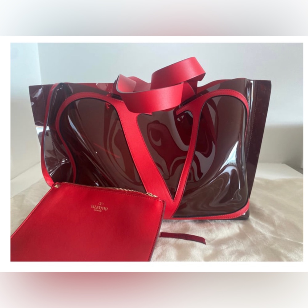 VALENTINO GARAVANI GO LOGO PVC TOTE